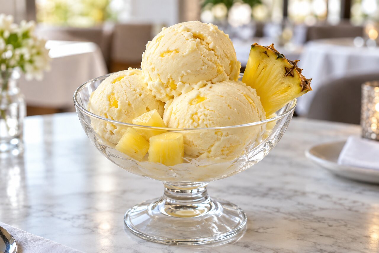 Pineapple ice cream