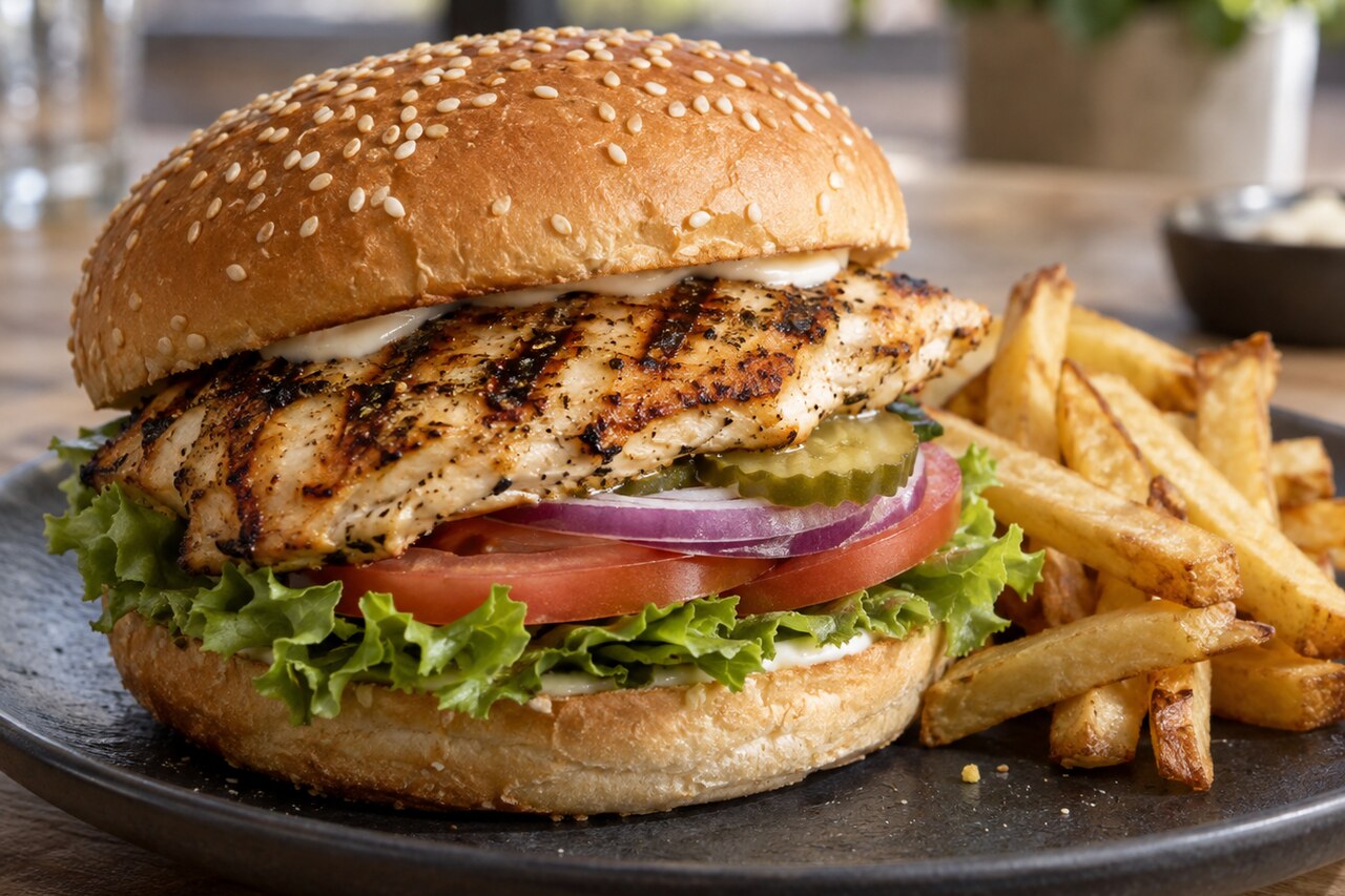 Chicken grill burger