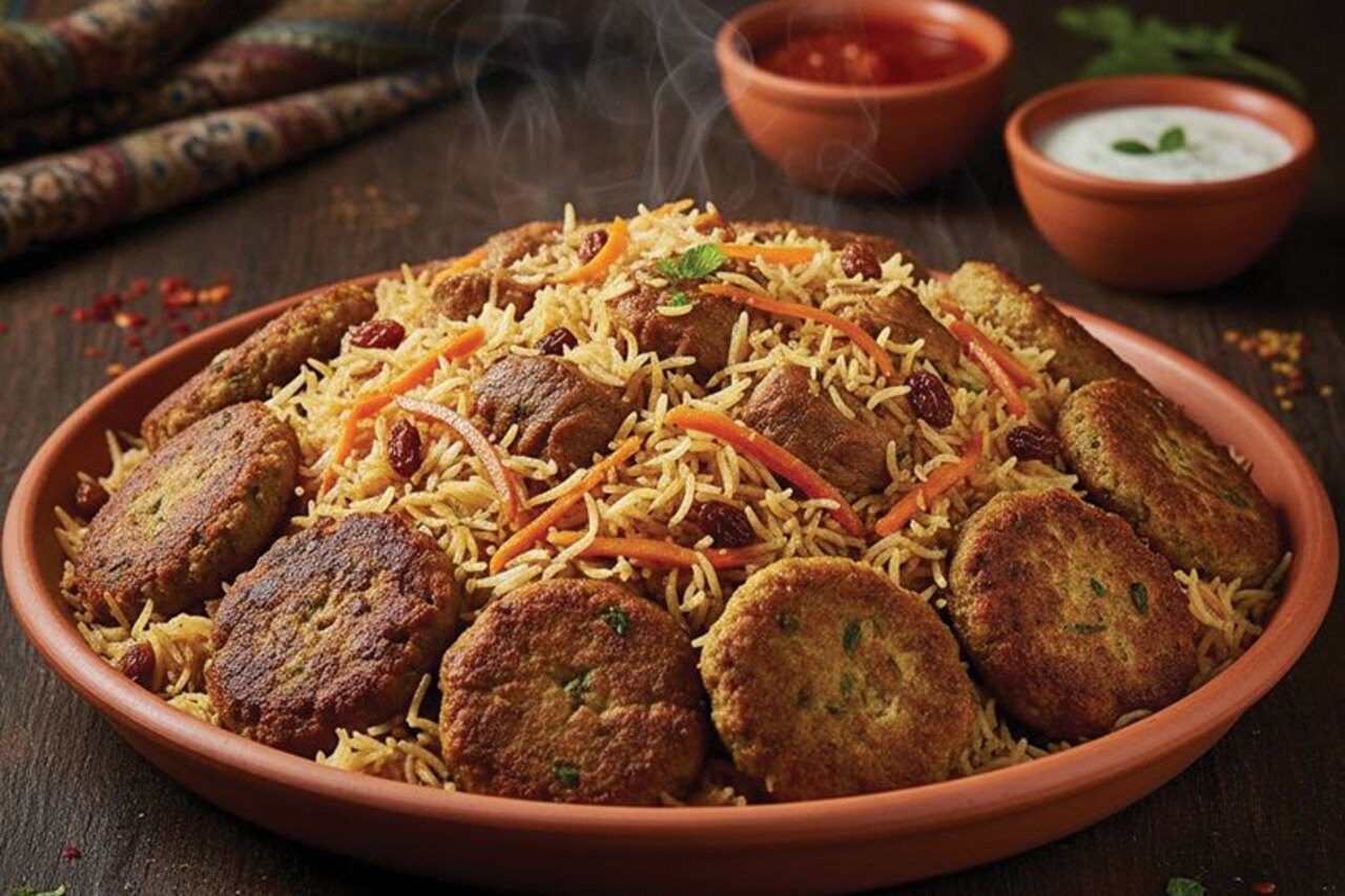 Qabuli Uzbeki palaw with shami