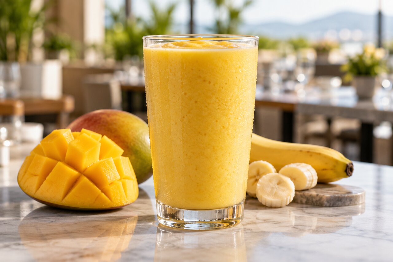 Banana + mango juice