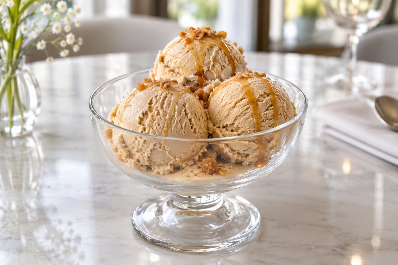 Caramel ice cream