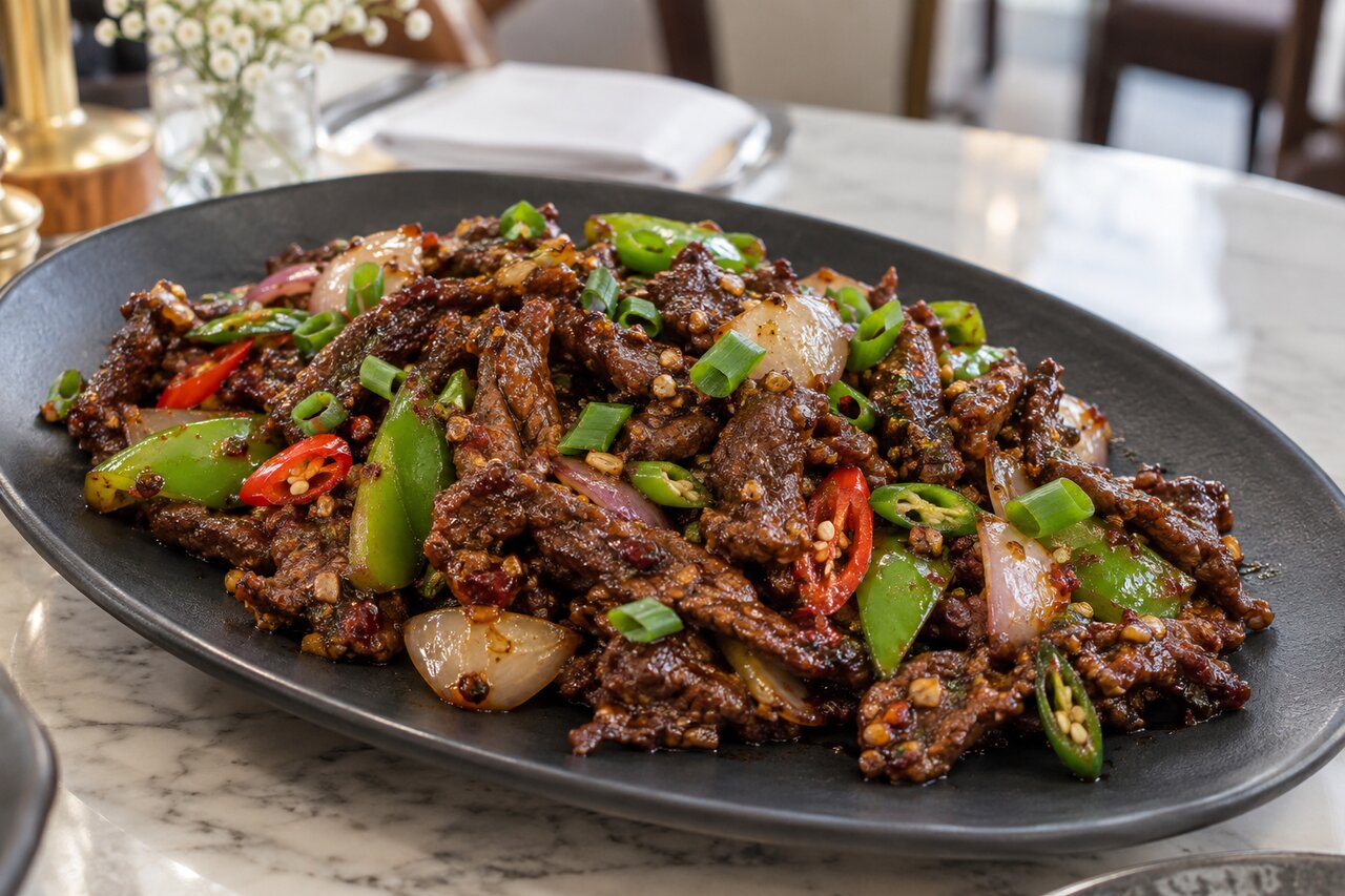 Beef chilli dry