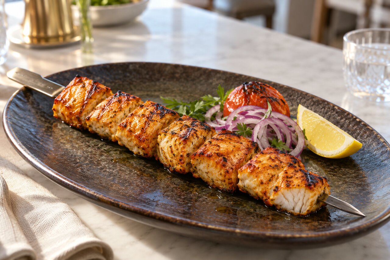 Fish kabab skewer