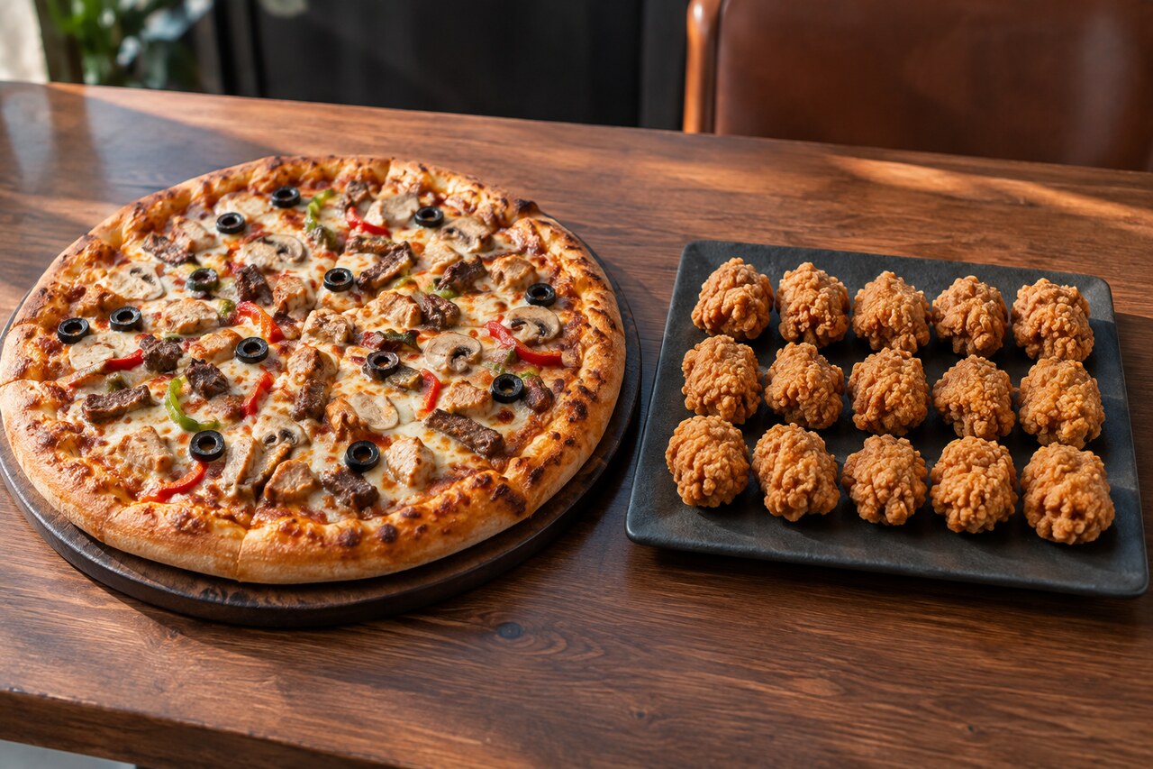 Package 7 - Galaxy special pizza (L) & 15 zinger pieces