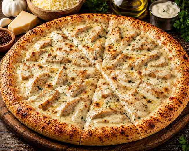 Chicken Alfredo Pizza